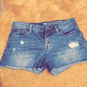 Blue jean shorts